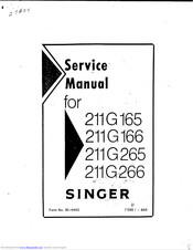 Singer 211G165 Service Manual