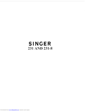 Singer 23-1 Service Manual