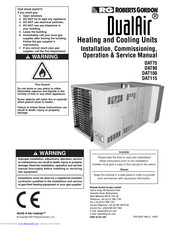 Roberts Gorden DUAL AIR DAT100 Installation, Commissioning, Operation & Service Manual