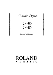 Roland Classic C-330 Owner's Manual