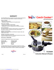 Koolatron Czech Cooker TCCZ02SN Instruction Manual And Recipe Booklet