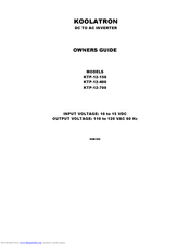 Koolatron KTP-12-700 Owner's Manual
