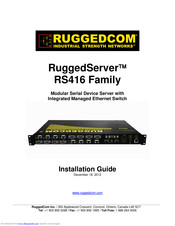RuggedCom RuggedServer RS416 Installation Manual