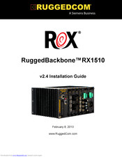RuggedCom RUGGEDBACKBONE RX1510 Installation Manual