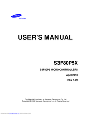 Samsung S3F80P5X User Manual