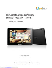 Lenovo IdeaTab S2109 Manual