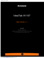Lenovo IdeaTab A1107 User Manual