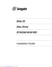 Seagate ST423451W Installation Manual
