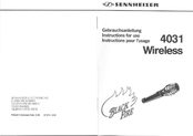 Sennheiser Black Fire 4031 Instructions For Use Manual