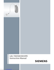 Siemens Life 700 BTE Instruction Manual