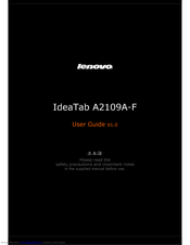 Lenovo IdeaTab A2109A-F User Manual