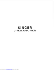 Singer 246K61 Service Manual And Parts List