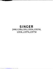 Singer 299U1350 Service Manual