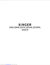 Singer 299U253LW Service Manual