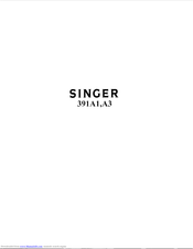 Singer 391A3 Service Manual