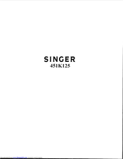 Singer 451K125 Service Manual