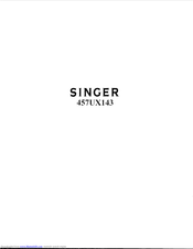 Singer 457UX143 Service Manual