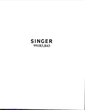 Singer 991B3 Service Manual