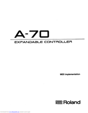 Roland A-70EX Midi Implementation Manual