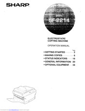 Sharp SF-2214 Operation Manual