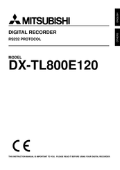 Mitsubishi DX-TL800E120 Manual