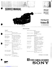 Sony Handycam CCD-F46 Service Manual