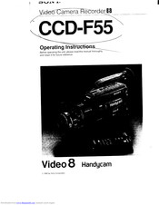 Sony Handycam CCD-F55 Operating Instructions Manual