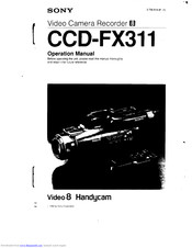 Sony Handycam CCD-FX311 Operation Manual