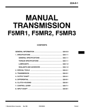 Mitsubishi F5MR1 Manual