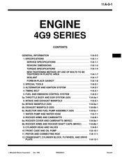Mitsubishi 4G9 series Manual