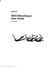 Sony VAIO PCV-E204 User Manual
