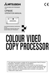 Mitsubishi CP800E Operation Manual