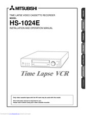 Mitsubishi HS 1024E Installation And Operation Manual