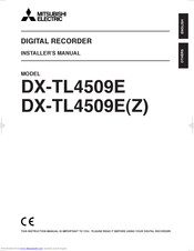 Mitsubishi Electric DX-TL4509E(Z) Installer Manual