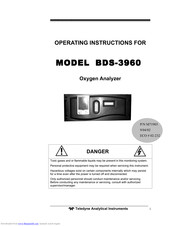 Teledyne BDS-3960 Operating Instructions Manual