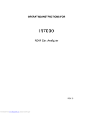 Teledyne IR7000 Operating Instructions Manual
