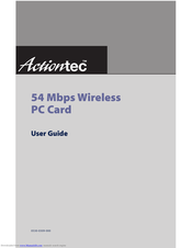 ActionTec 54 Mbps Wireless PC Card User Manual