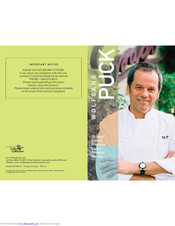 Wolfgang Puck BPCR00175 Cafe collection Manual
