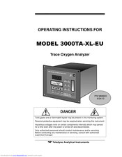 Teledyne 3000TA-XL-EU Operating Instructions Manual