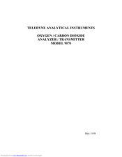 Teledyne 9070 Instruction Manual