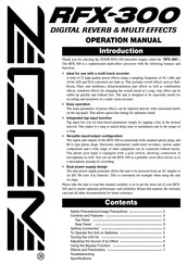 Zoom RFX-300 Operation Manual