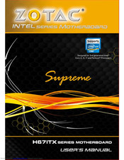 Zotac Supreme H67ITX series User Manual