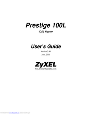 ZyXEL Communications Prestige 100L User Manual