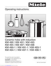 Miele KM 498-1 Operating Instructions Manual