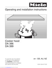 Miele DA 399 Operating And Installation Manual