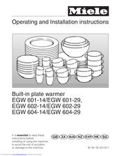 Miele EGW 602-29 Operating And Installation Manual