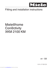 Miele Miele@home XKM 2000 KM Installation Instructions Manual