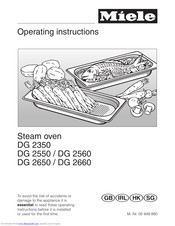 Miele DG 2660 Operating Instructions Manual