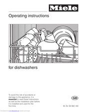 Miele G 1832 Operating Instructions Manual