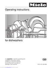 Miele G 349 Operating Instructions Manual